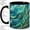 Black, variant on Sea Turtle Coffee Mug, Stained Glass Ocean Art, Coastal Daily Tea Sips
