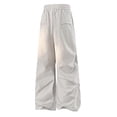 thumbnail image 5 of Blmnix Palazzo Pants Men Low Rise Cargo Pants Travel Pants Baggy Pant Wide-Leg Gray Long Men's Casual Pants,M, 5 of 5