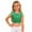 Green, variant on AWZXDE Girls Square Neck Glitter Print Crop Sleeveless Tank Top Casual Party Performance Wear Fashion Stretch Fit Girls Tops For Youth Black，140