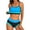 Blue, variant on Attraco Women High Waisted Bikini Sets Sporty Color Block Two Piece Swimsuit Scoop Neck Bathing Suits Shoulder Straps Swimwear