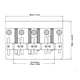thumbnail image 4 of Puente Para Bajo Eléctrico, Sillín Fijo De 4 Cuerdas Con Placa Base Engrosada Para Bajos P, Bajos J Y Más, 4 of 7