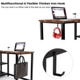 thumbnail image 4 of Computer Desk 47 Inch with Storage Shelves, Industrial PC Work Desk for Home Office, Study Table Writing Desk for Small Spaces, Wooden Simple Style, Rustic Brown, 47"L x 23.6"W x 30"H, 4 of 5