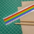thumbnail image 3 of Rainbow Pattern 12 Inch Standard and Metric Plastic Ruler, 3 of 3