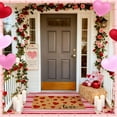 thumbnail image 5 of NANDIYNZHI Valentine's Day Welcome Doormat Outdoor Valentine's Day Rug Layered Red and White Stripe Mat Red Heart Mat for Front Porch Outdoor Entryway, 5 of 5