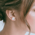 thumbnail image 2 of Femme Luxe Lily 3.00 Carat Lab Grown Diamond Round Stud Earrings in 14K White Gold., 2 of 6