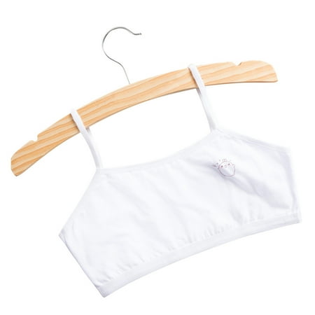 

Little Girls Soft Sport Bra Cotton Spandex Small Vest Design Wireless Bralette for Kids