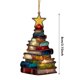 thumbnail image 3 of Adornos navideños, regalos navideños, libro, árbol de Navidad, decoración de pared, colgante de puerta, decoración festiva, hoja de arce., 3 of 8