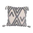 thumbnail image 1 of Funda de almohada texturizada Zulema con mechones de tiro Gris 45x45cm, 1 of 8