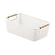 thumbnail image 2 of Cesta de almacenamiento, cesta de ropa decorativa, soporte para juguetes, organizador de escritorio multiusos Blanco, 2 of 9