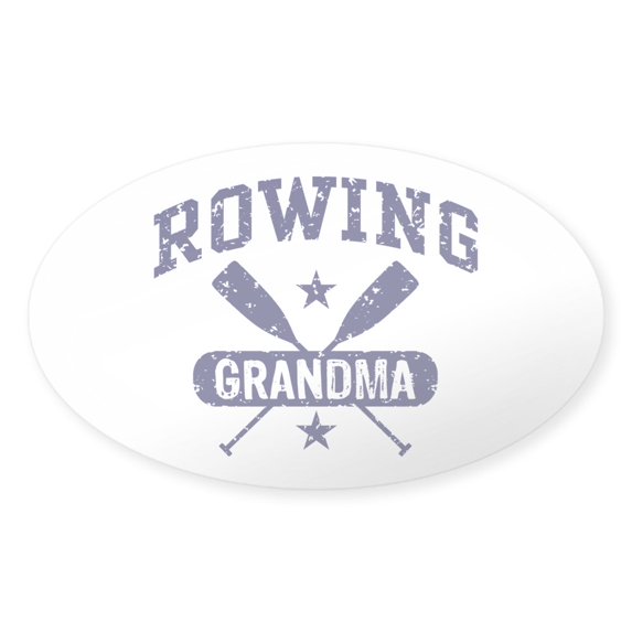 CafePress - Rowing Grandma - Sticker (Oval)
