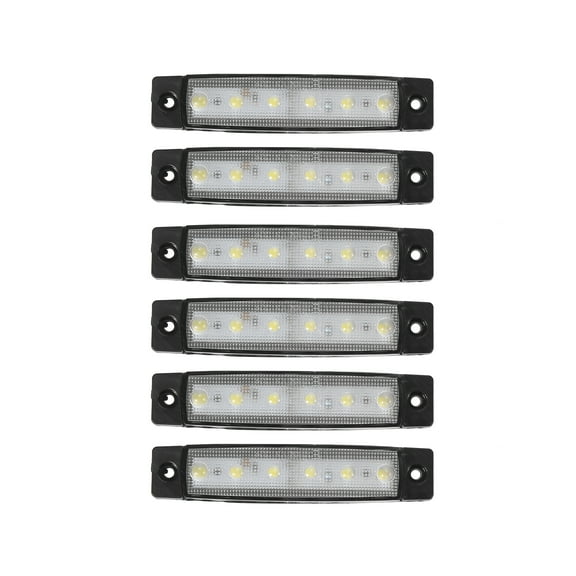 Unique Bargains 6pcs LED Rock Lights Waterproof Car Exterior Interior Under Glow Wheel Lights White Color Light 12V