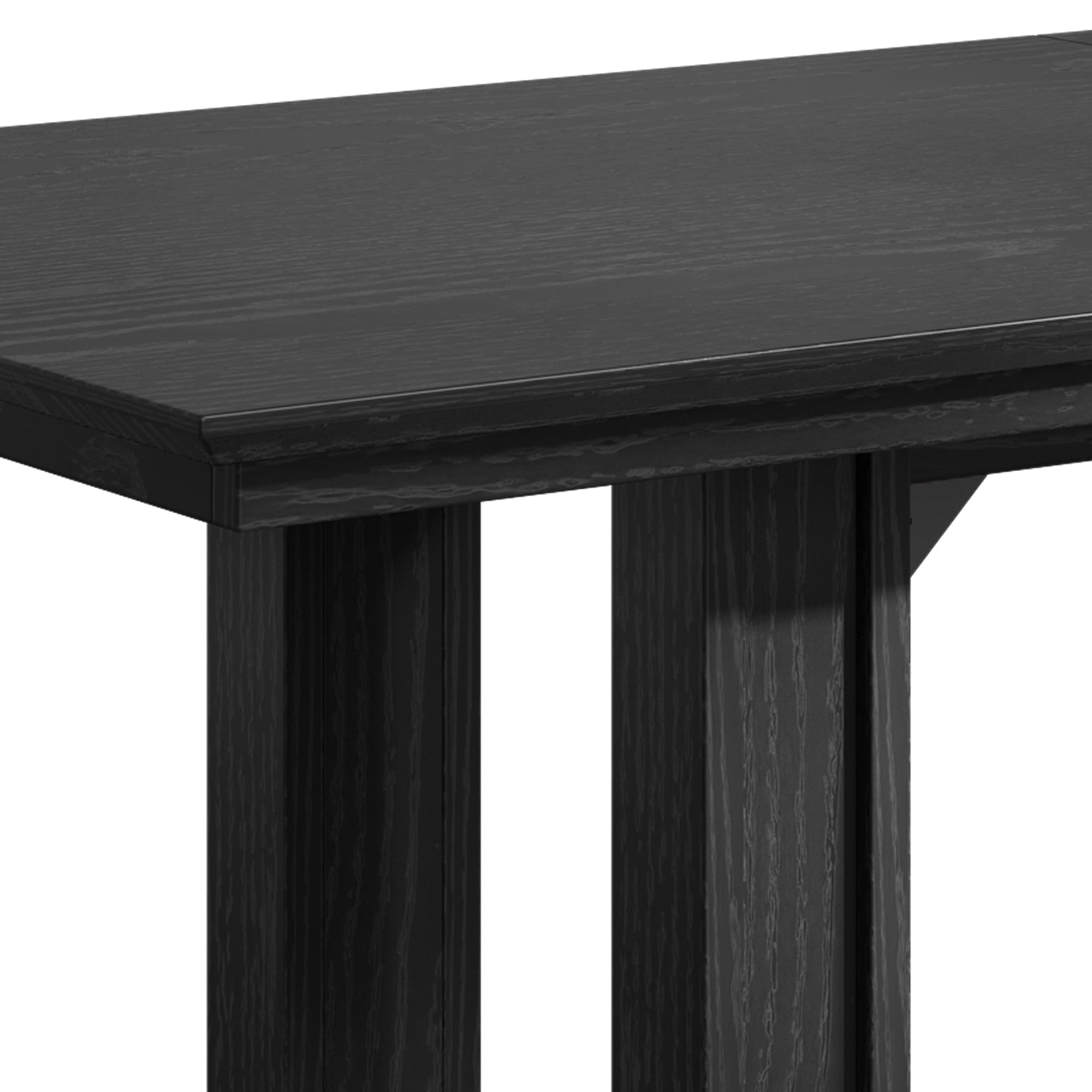 Uforic 70" Dining Table for 6–8 People, Farmhouse Rectangular Kitchen Table with Thick Base for Dining Room, Living Room, and Kitchen, Black