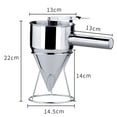 thumbnail image 2 of Stainless Steel Piston Funnel with Support Octopus Balls Tool for Sauce Cream Dosing Funnel, 2 of 8