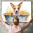 thumbnail image 6 of Portuguese Podengo Pequeno Dog Wall Art for Bathroom, Funny Animal Canvas, Canvas Print Painting for Bedroom, Home decor, 6 of 6