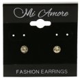 thumbnail image 2 of Mi Amore Post-Earrings Clear/Silver-Tone, 2 of 2