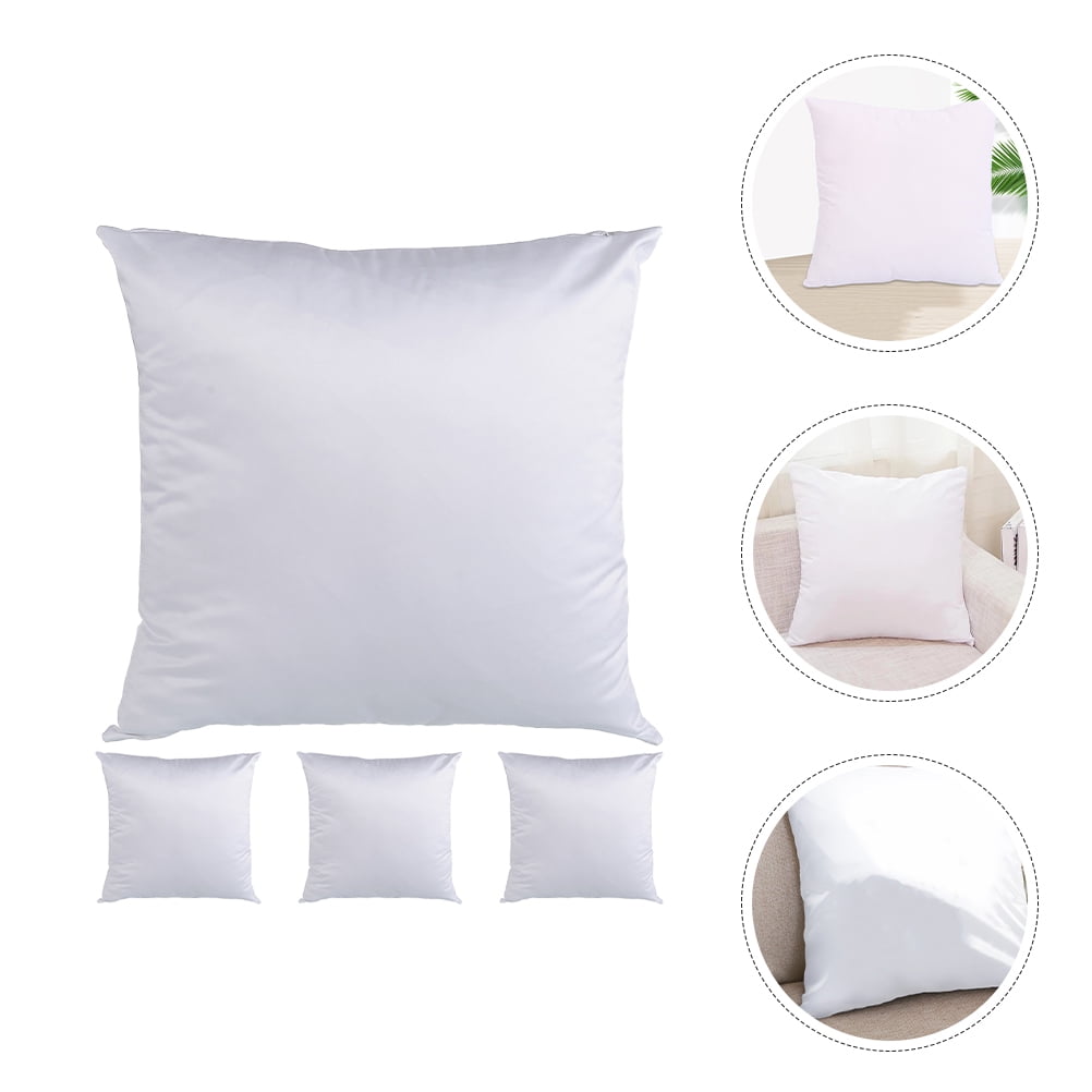 H-E Plain White Sublimation Blank Pillow Case Fashion Cushion Pillowcase Cover for Heat Press Printing Throw Pillow Covers (10pcs/pack), Size: 40