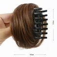 thumbnail image 3 of 2Pcs Mini Claw Clip in Messy Bun Chignon Synthetic Hair Cat Ears Bun Extensions Wig Accessory Ponytail Updo Hair Pieces, 3 of 5