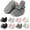 D Grey Stars, variant on Baby Booties Infant Newborn Boys Girls Slippers Warm Crib Sock Shoes Indoor First Walker Prewalker