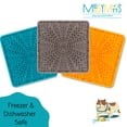 thumbnail image 2 of Messy Mutts Framed Silicone Therapeutic Licking Mat | 9.5" x 9.5" | Slow Feeder Mat for Boredom & Anxiety | Lick Pad for Dogs & Cats | Grey, 2 of 4