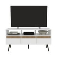 thumbnail image 6 of TUHOME Vance 63" Wide TV Stand with Two Pull-Down Cabinets, Open Shelves, Cable Management, 6 of 6