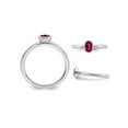 thumbnail image 3 of 1/2 Carat (Ctw) Lab-Created Ruby Ring in Sterling Silver, 3 of 5