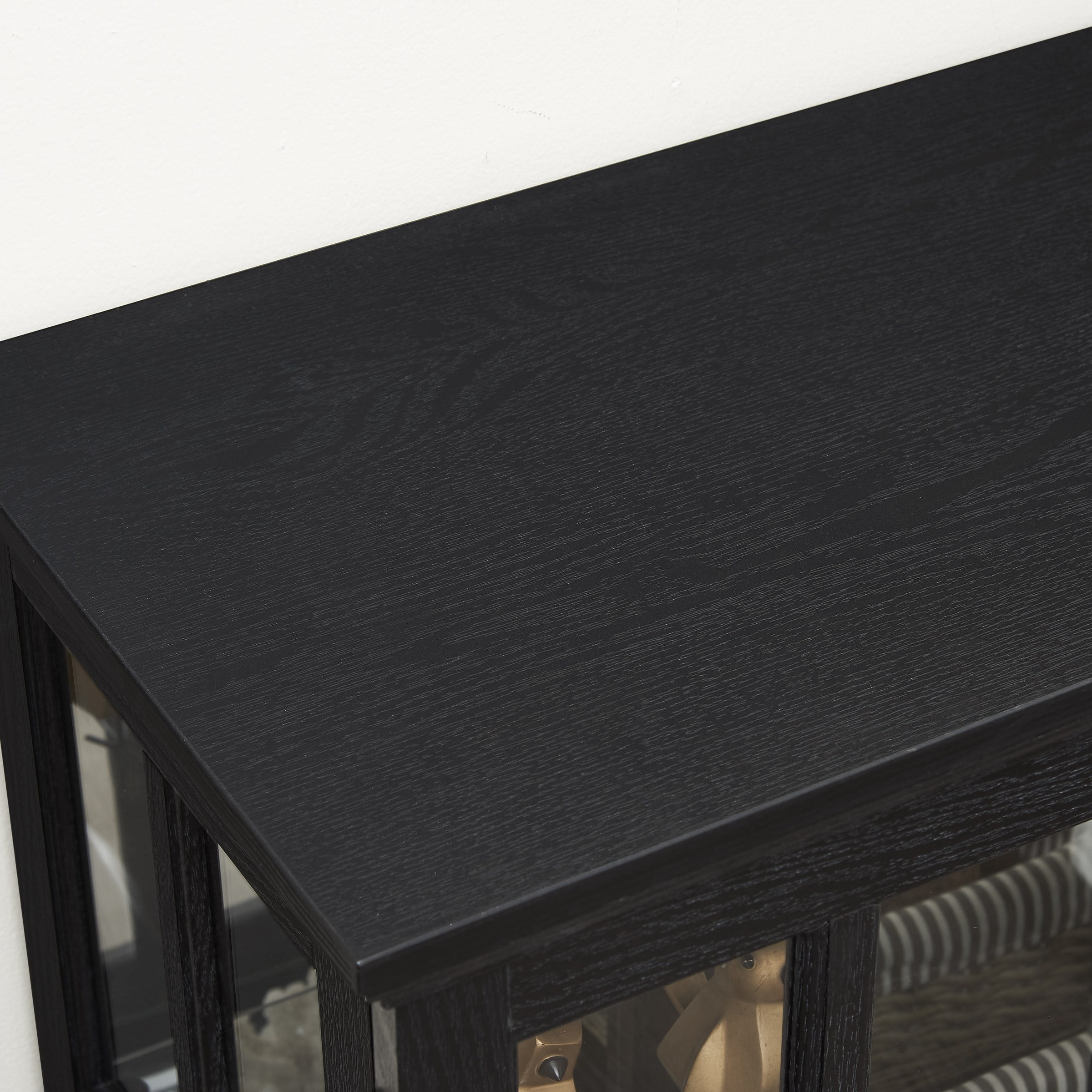 LED Curio Display Cabinet with Adjustable Shelves, Black