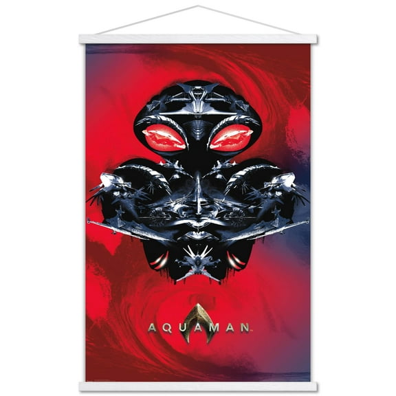 DC Comics Movie - Aquaman - Manta Silhouette Wall Poster with Wooden Magnetic Frame, 22.375" x 34"