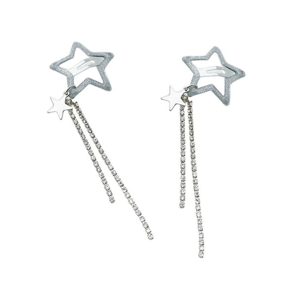 2 Pieces Shimmering Oil Drop Hairpin Alloy Hair Clip Hollow Star Shaped Hairpin Cute Hair Clip Hair Accessories for Hair