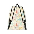 thumbnail image 2 of Naloa Fall Rabbit Canvas Backpack for Men Women Rucksack Casual Travel Daypack College Tote Satchel Bookbag for Teens-Medium, 2 of 7