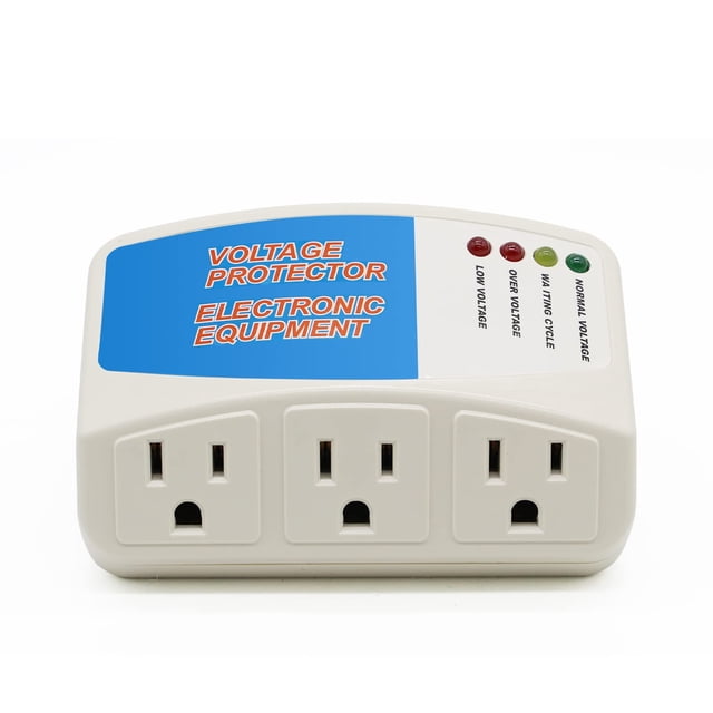 Protector de voltaje BSEED, protector contra sobretensiones de 3 salidas, 120 V, 1400 W