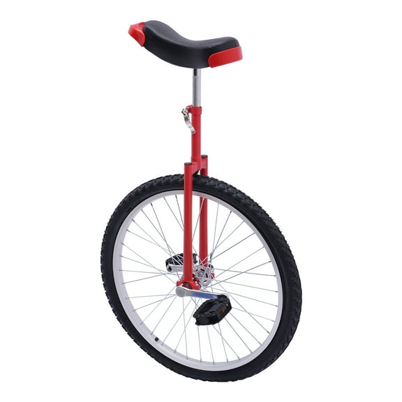 24" Unicycle with Thickened steel pipe adjustable seat Sports Wheel Unicycle