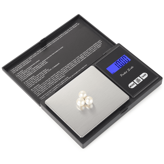 JELLOO Digital Pocket Scale 500g/0.1g High Precision Jewelry Scale, 8 Units Mini Gram Scale for Jewelry, Coffee, Herb, Tare Function Food Scale with Back-Lit LCD Display