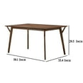 thumbnail image 5 of Benjara Skie 5pc Dining Table Set, 4 Chairs, Rectangular, Brown Solid Wood, Gray, 5 of 5