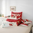 thumbnail image 6 of jejeloiu Cartoon Christmas Reindeer 7pcs Bedding Comforter Set,Geometric Polka Dots Queen Bedding Sets,Red White Black Queen Sheet Sets For Girls,Microfiber Bedroom Decor Reversible, 6 of 8