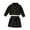 Black, variant on Mercatoo Toddler Kids Baby Girls Long Sleeve Jacket Coat T Shirt Tops Bow Button Skirts 2PCS Outfits Baby Girl Birthday Dress