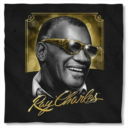 22 x 22 In. Ray Charles And Golden Glasses Bandana - White