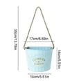 thumbnail image 3 of Naittoop Hanging Planters with Rope,Vintage Metal Iron Wall Hanging Flower Pots,Rustic Planter Bucket Herb Flower Holder for Railing Fence Balcony Deck Garden Home Decor 5.5 in Blue, 3 of 6