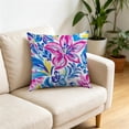 thumbnail image 2 of Throw Pillow Cover 18x18 Inch Waterproof Summer Flower Bohemian Print Soft Colorful for Car Office Patio Decor by MPOISVA, 2 of 7
