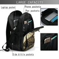 thumbnail image 4 of Salouo Surreal Brain Tree Pattern Extra Large Travel Laptop,Backpack with USB Charging Port College Backpack Business Work Bag Casual Daypack Fits for Men & Women, 4 of 7