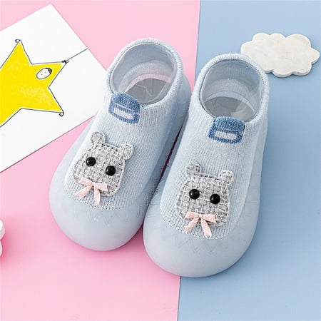 

Hunpta Toddler Shoes Infant Boys Girls Animal Cartoon Socks Shoes Toddler Fleece WarmThe Floor Socks Non Slip Prewalker Shoes