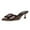 Brown, variant on Women Leather Heeled Mules Pointed Closed Toe Buckle Kitten Heel Slip On Slides Sandals Shoes Size 10 Brown