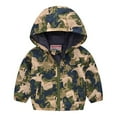 thumbnail image 1 of Toddler Winter Coat Solid Color Cartoon Printed Lightweight Coat Windproof Coats Spring Fall Winter Jacket 12-18 Months Kids Clothes, 1 of 3