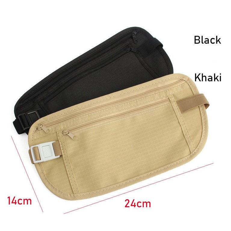 Women/Men Waist Belt Cardbag Hidden Wallet Secret Security Chest 