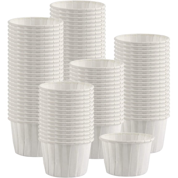300 pcs Disposable Paper Souffle Cup for Ketchup, Sacrament, Condiments Or Medicine Cup