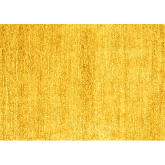 Ahgly Company Machine Washable Indoor Rectangle Abstract Yellow Modern Area Rugs, 3' x 5'