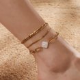 thumbnail image 1 of Up to 65% Off Gold Three-layer Chain Diamond Pearl Foot Chain,Minority Design Sense Necklace Rings Earring Jewelry on Clearance, 1 of 5