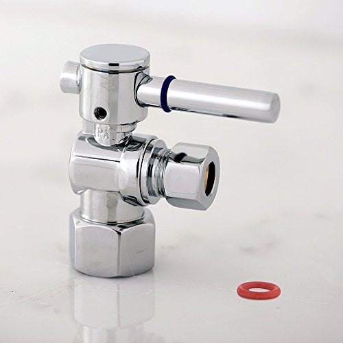 Kingston Brass CC43101DL Concord Decorative Quarter Turn Valve with 1/2-Inch IPS Inlet and 3/8-Inch OD, Lever Handle, Chrome