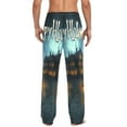 thumbnail image 4 of Witch and Haunted House Mens Cotton Pajama Pant Sleep and Lounge Bottons with Pockets, 4 of 7