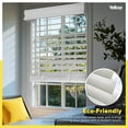 thumbnail image 4 of Yellow Blinds Cordless Blackout 2" Inch Faux Wood Blinds with Laguna Valance | No-Hole Slats Design | Moisture-Resistant | Room Darkening | 29.25" W x 64" L, 4 of 7