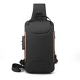 thumbnail image 1 of Bolso anti de la honda de Crossbody del hurto, mochila impermeable del pecho con la carga por USB, mochila del hombro, 1 of 6
